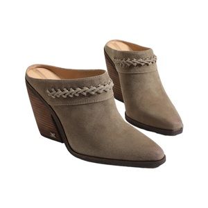 Sam Edelman Alison Mule desert olive suede Western women's size 9.5 M New in Box
